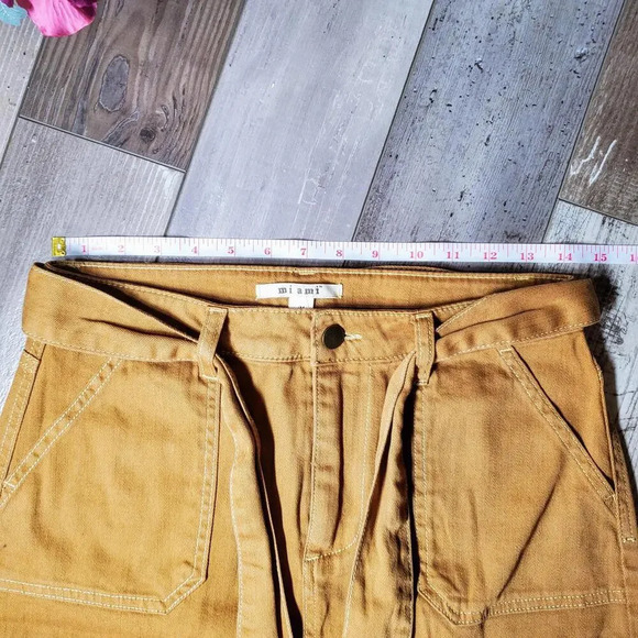 Francesca's Miami Brand Tan Belted Cargo Mini Skirt Size Medium - Picture 7 of 11